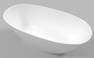 Ванна из искусственного камня Whitecross Onyx B 0205.160075.100 160x75см белый глянец